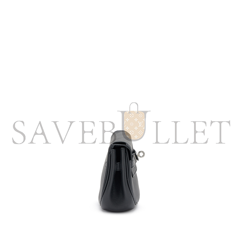 H**mes KELLY MOOVE BLACK SWIFT PALLADIUM HARDWARE (20*11.5*6cm)